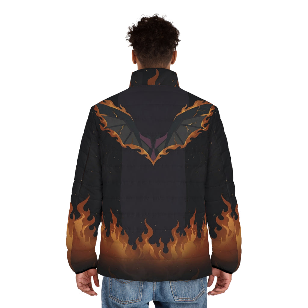Men's Phoenix Flame Puffer Jacket (AOP)