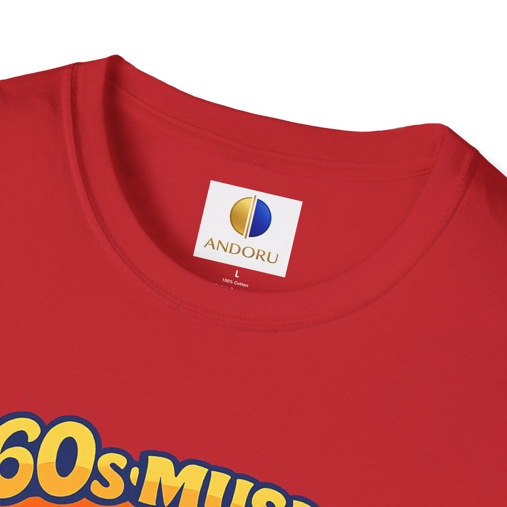 60s Music T-Shirt — Retro Peace & Love Vintage Radio Design
