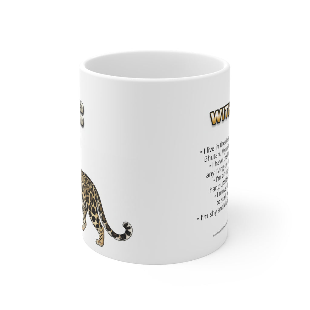 Clouded Leopard Coffee Mug – 11oz Ceramic Mug for Animals With Facts Series 2 Gifts