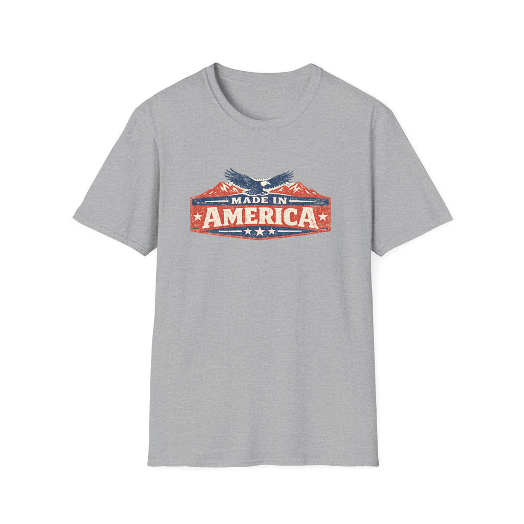Made In America T‑Shirt — Vintage Patriotic Eagle Tee for 4th of July