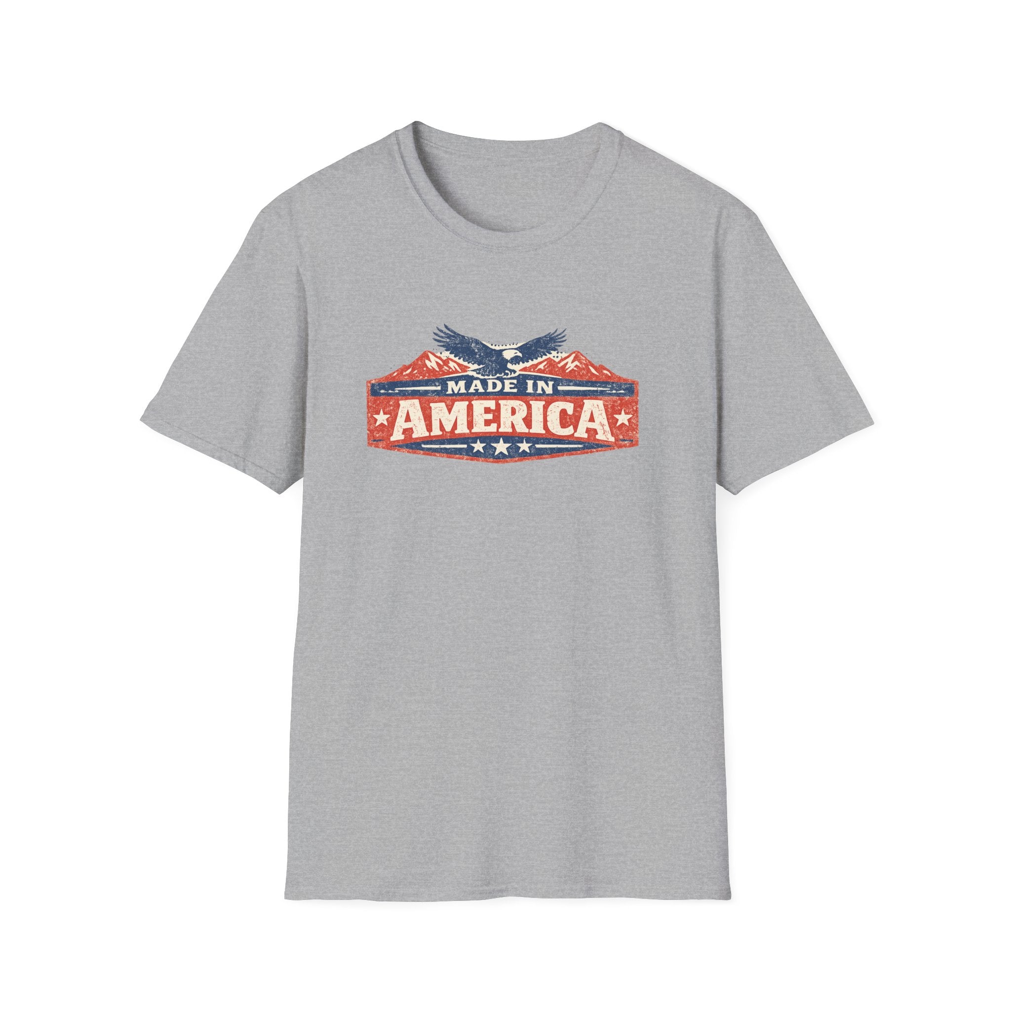 Made In America T‑Shirt — Vintage Patriotic Eagle Tee for 4th of July