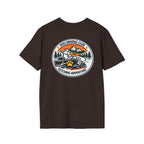 Low Rider Cruise Dog T-Shirt — Retro Palm Sunset Graphic Tee