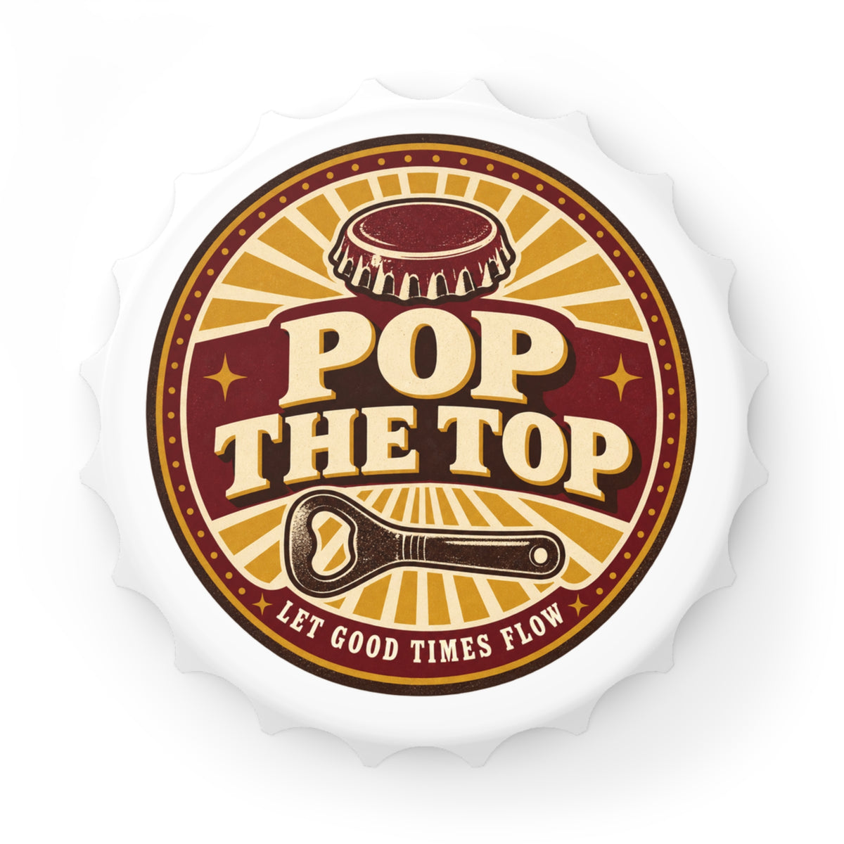 Pop The Top Bottle Opener