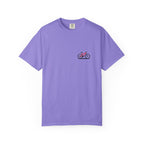 Minimal Pink Bicycle Chest Print T-Shirt — Casual Cycling Graphic Tee