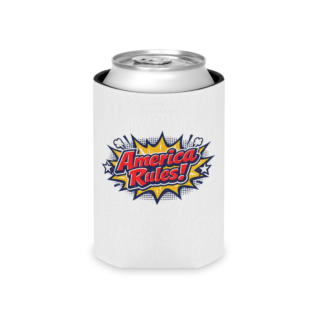 Can Cooler — "American & Awesome" Patriotic Beer Can Koozie