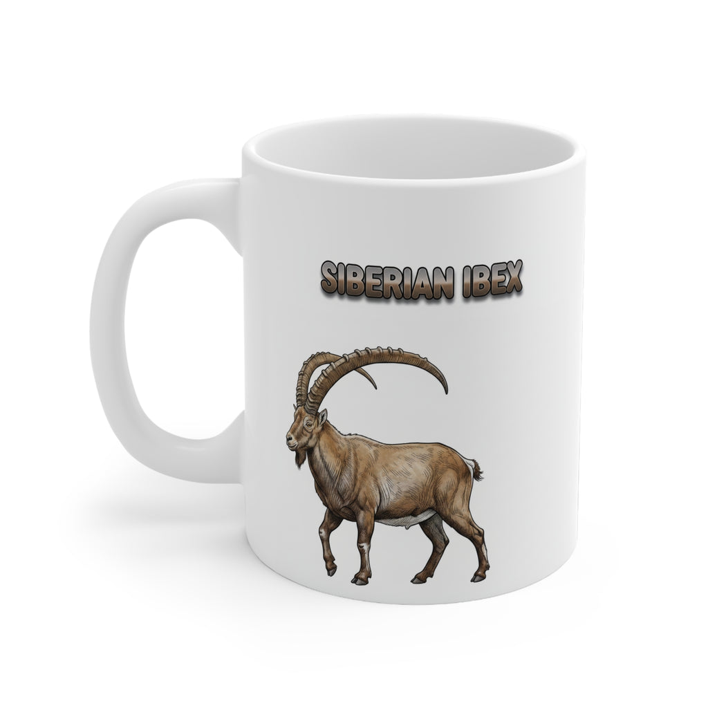 Siberian Ibex Coffee Mug – 11oz Ceramic Mug for Animals With Facts Series 2 Gifts