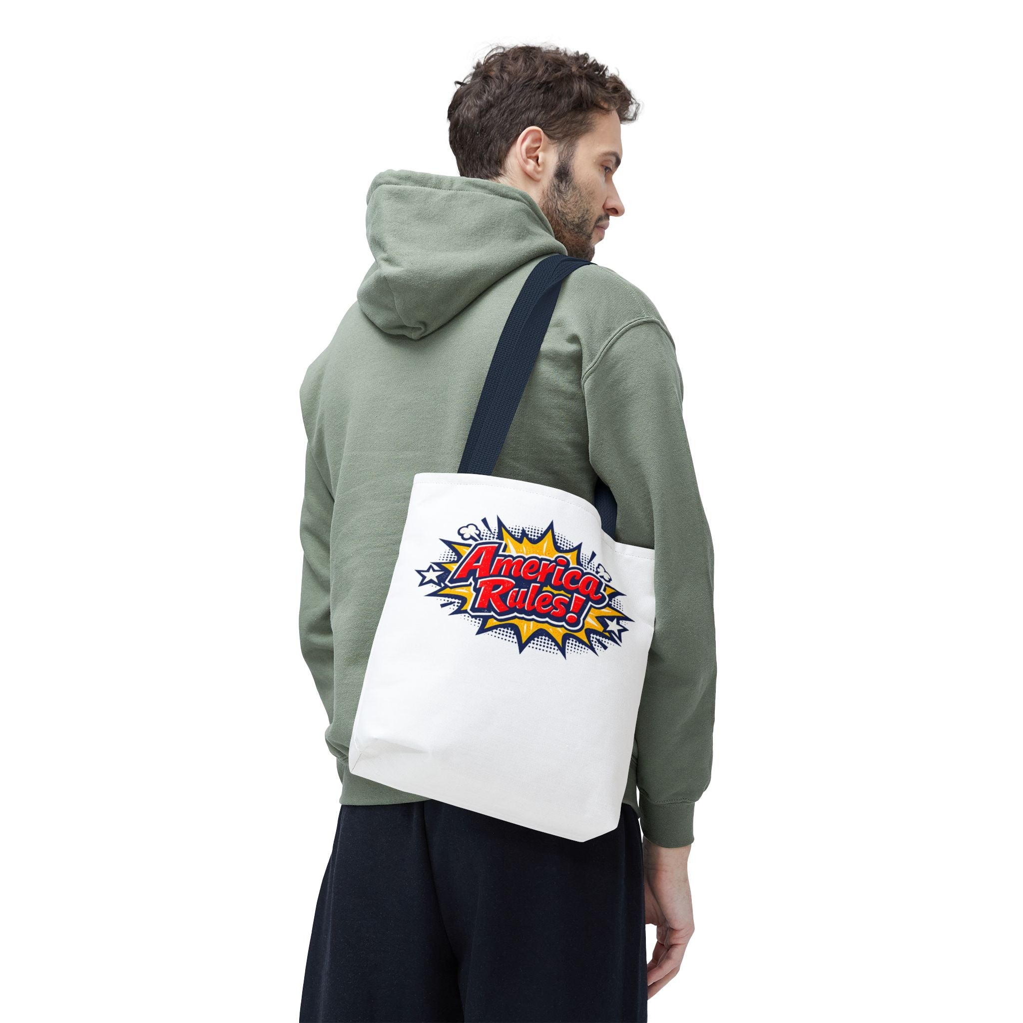 America Rules! Tote Bag — Patriotic Real American Graphic Tote