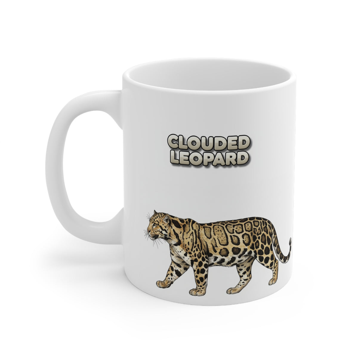 Clouded Leopard Coffee Mug – 11oz Ceramic Mug for Animals With Facts Series 2 Gifts