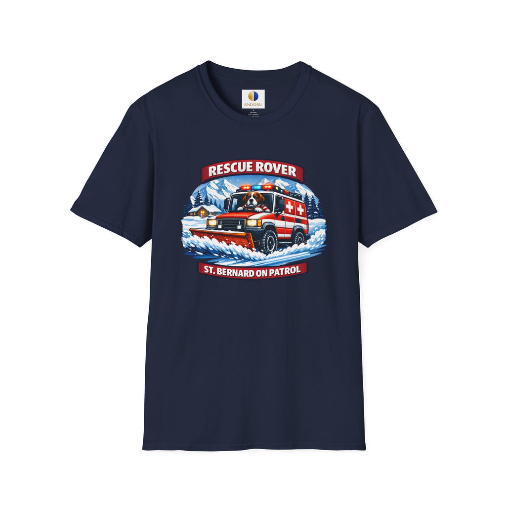 Rescue Rover T-Shirt — St. Bernard Mountain Rescue Truck Design