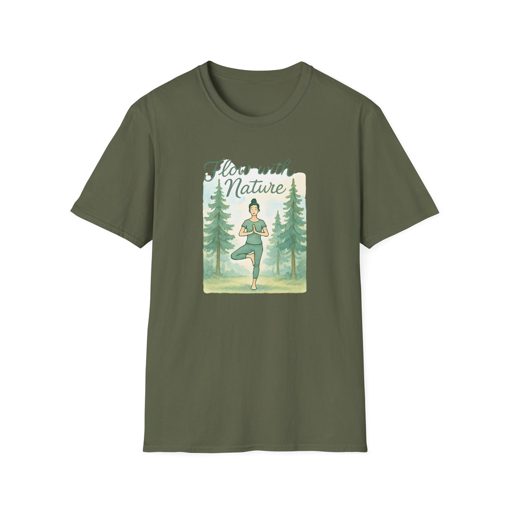 Flow With Nature T-Shirt — Yoga & Meditation Forest Tee