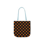 Halloween Pumpkin Black Pattern Canvas Tote Bag