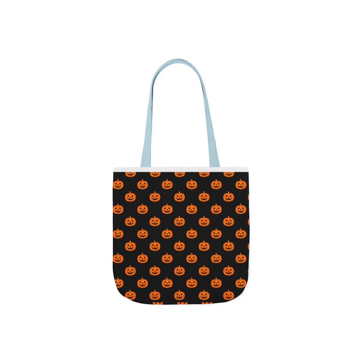 Halloween Pumpkin Black Pattern Canvas Tote Bag