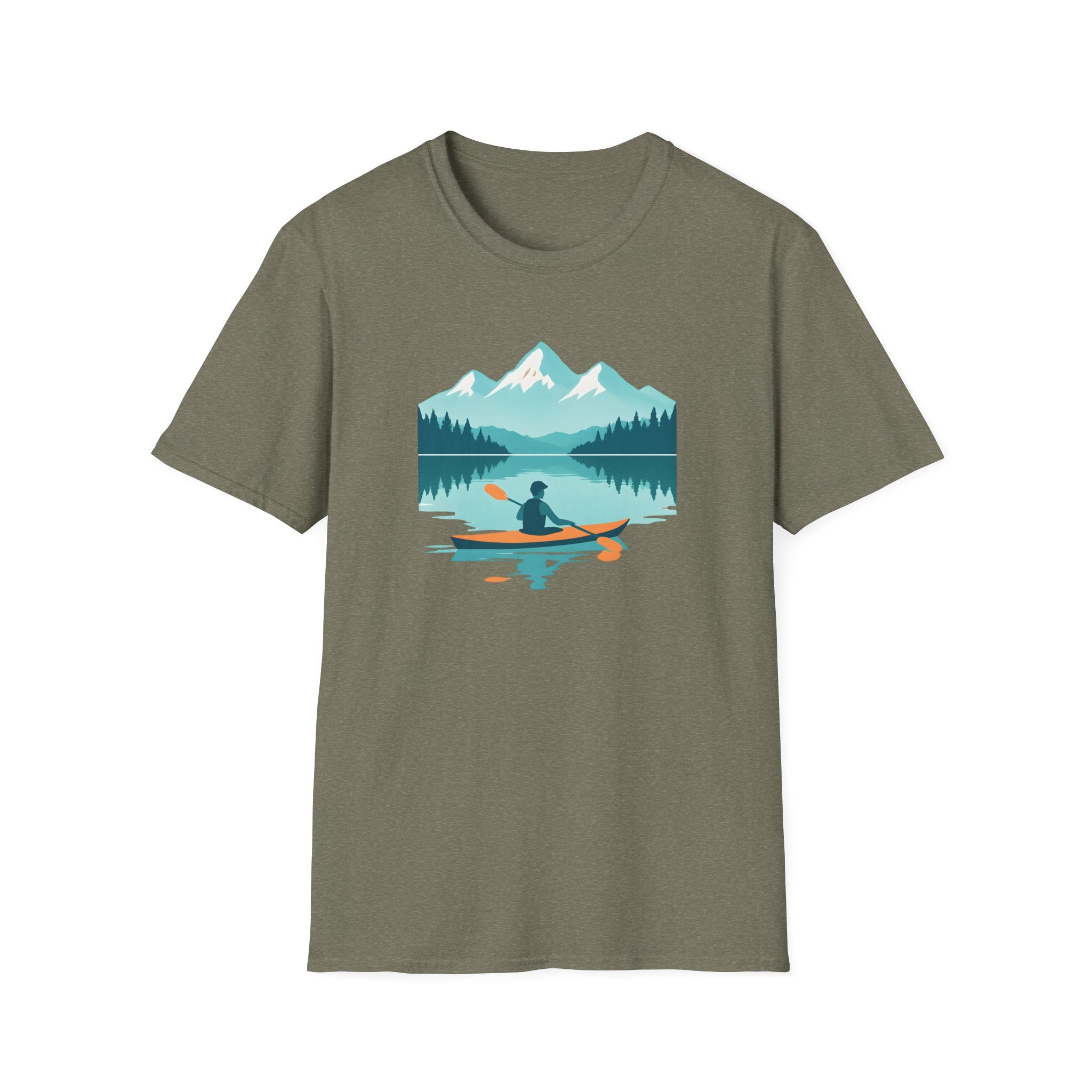 Kayak Lake T-Shirt — Mountain Reflection Outdoor Adventure Tee