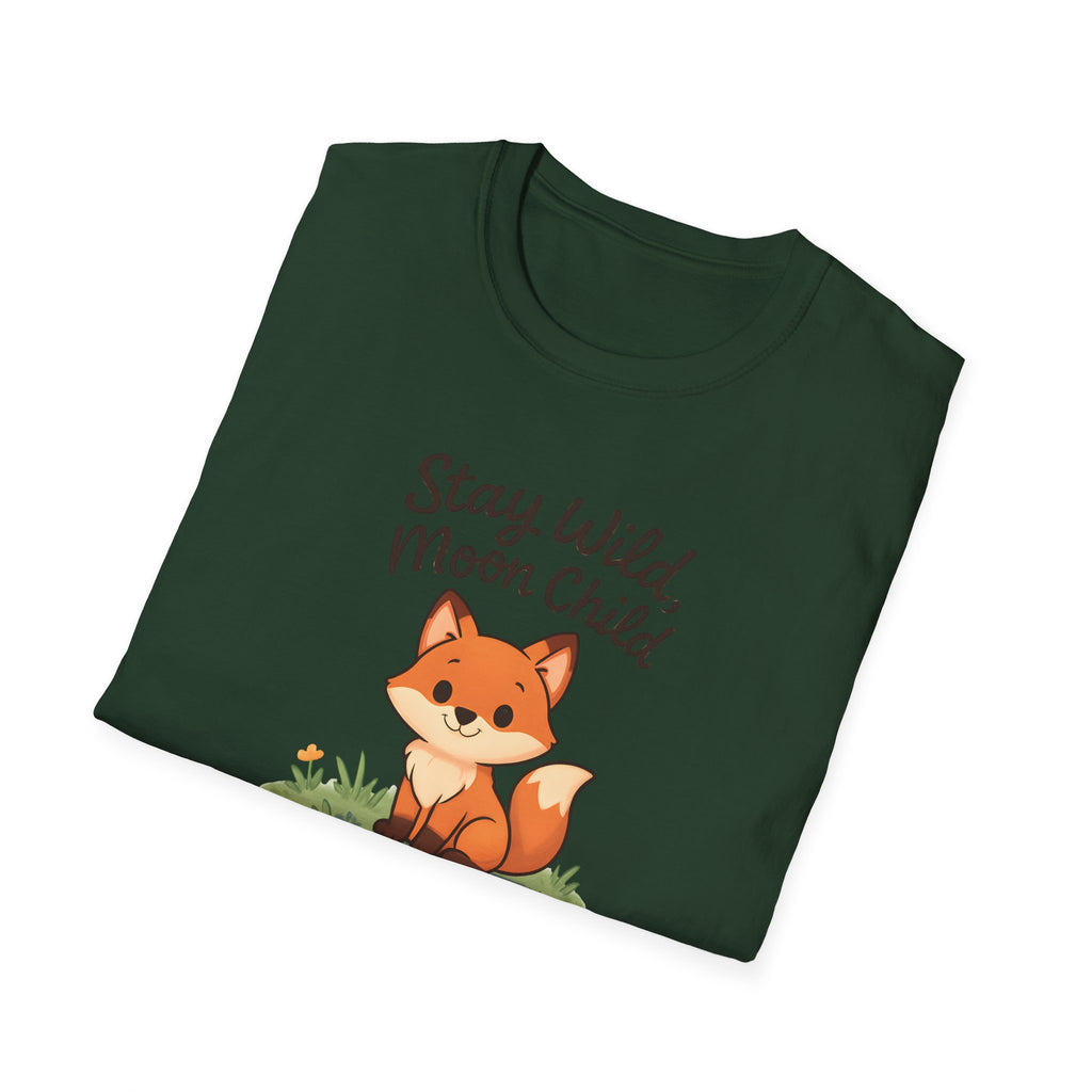Stay Wild Moon Child Fox T-Shirt — Cute Woodland Animal Tee