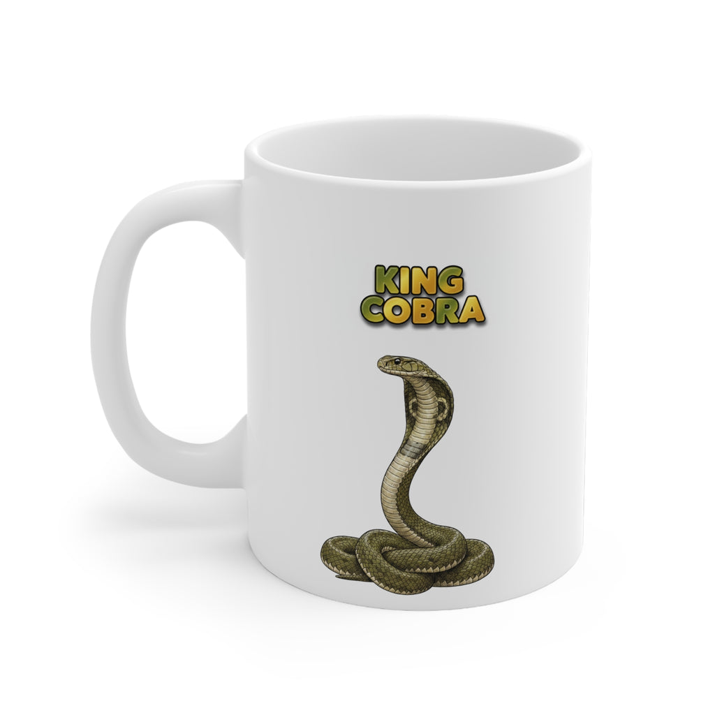 King Cobra Coffee Mug – 11oz Ceramic Mug for Animals With Facts Series 2 Gifts
