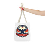 Patriotic Eagle Tote Bag - "Land of the Free Since 1776" Americana Canvas Tote
