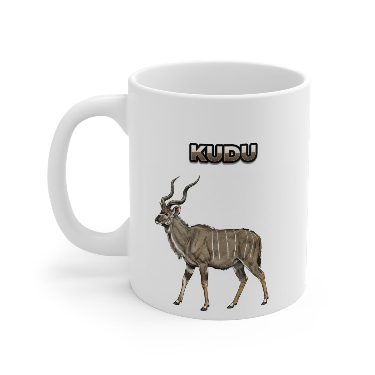 Kudu Coffee Mug – 11oz Ceramic Mug for Animals With Facts Series 1 Gifts