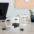 Yak Coffee Mug – 11oz Ceramic Mug for Animals With Facts Series 2 Gifts