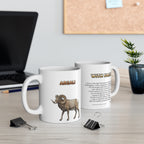 Argali Coffee Mug – 11oz Ceramic Mug for Animals With Facts Series 2 Gifts