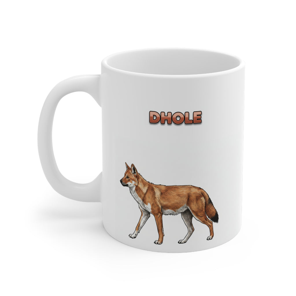 Dhole Coffee Mug – 11oz Ceramic Mug for Animals With Facts Series 2 Gifts
