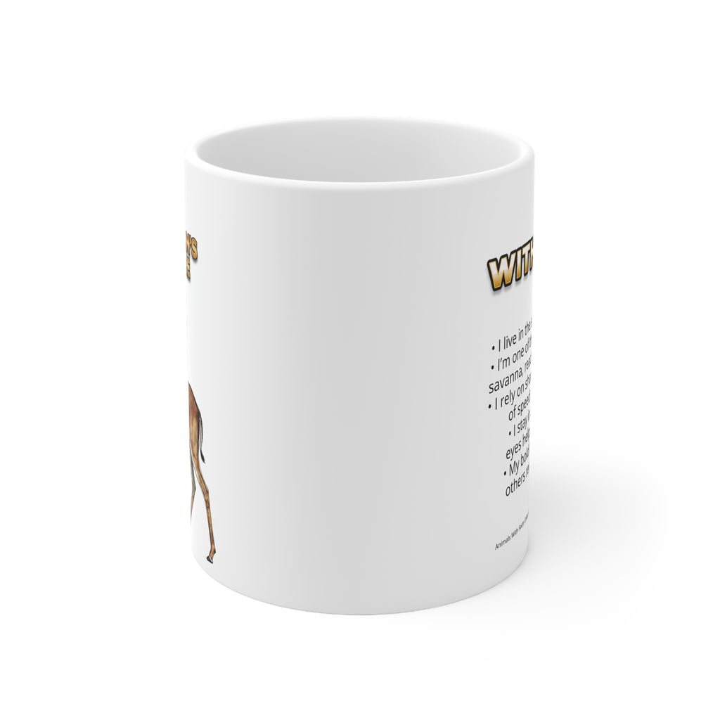 Thomson's Gazelle Coffee Mug – 11oz Ceramic Mug for Animals With Facts Series 1 Gifts