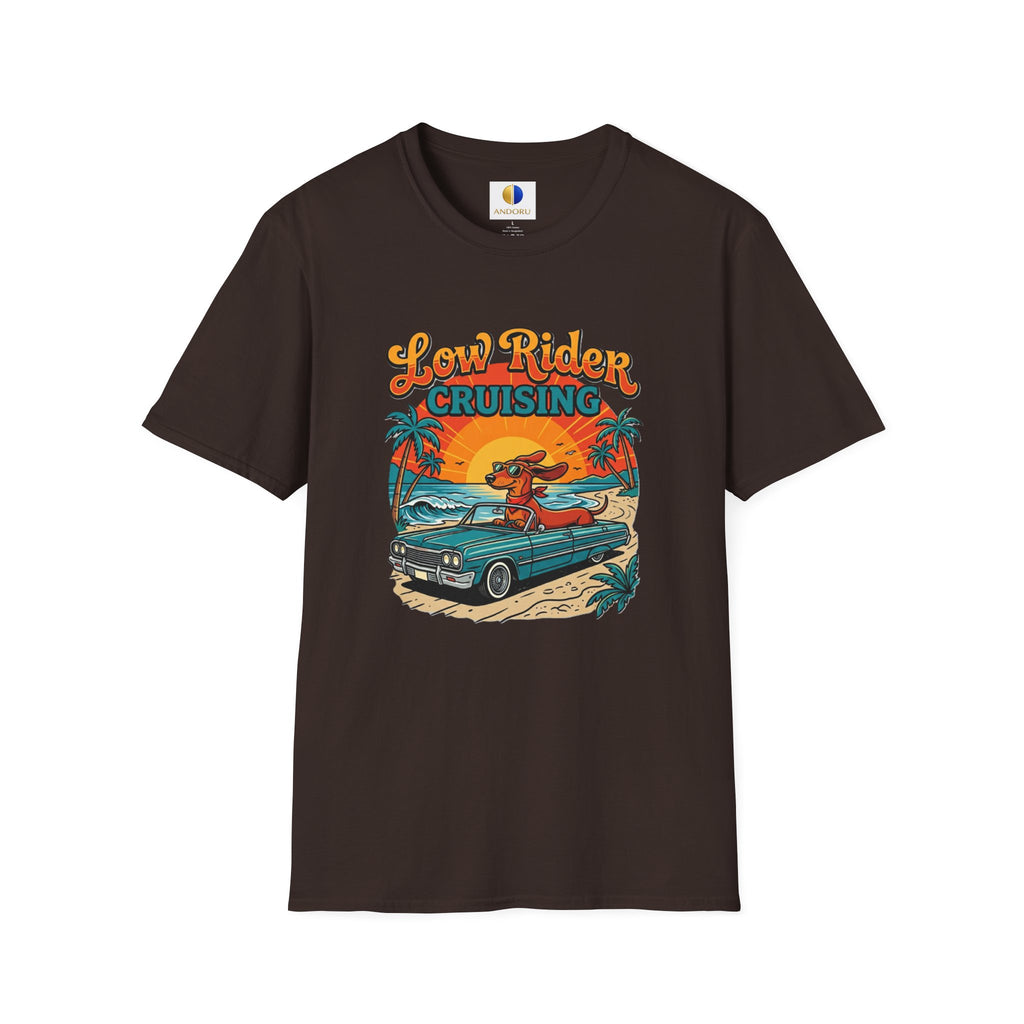 Low Rider Cruising T-Shirt — Retro Beach Car Sunset Tee