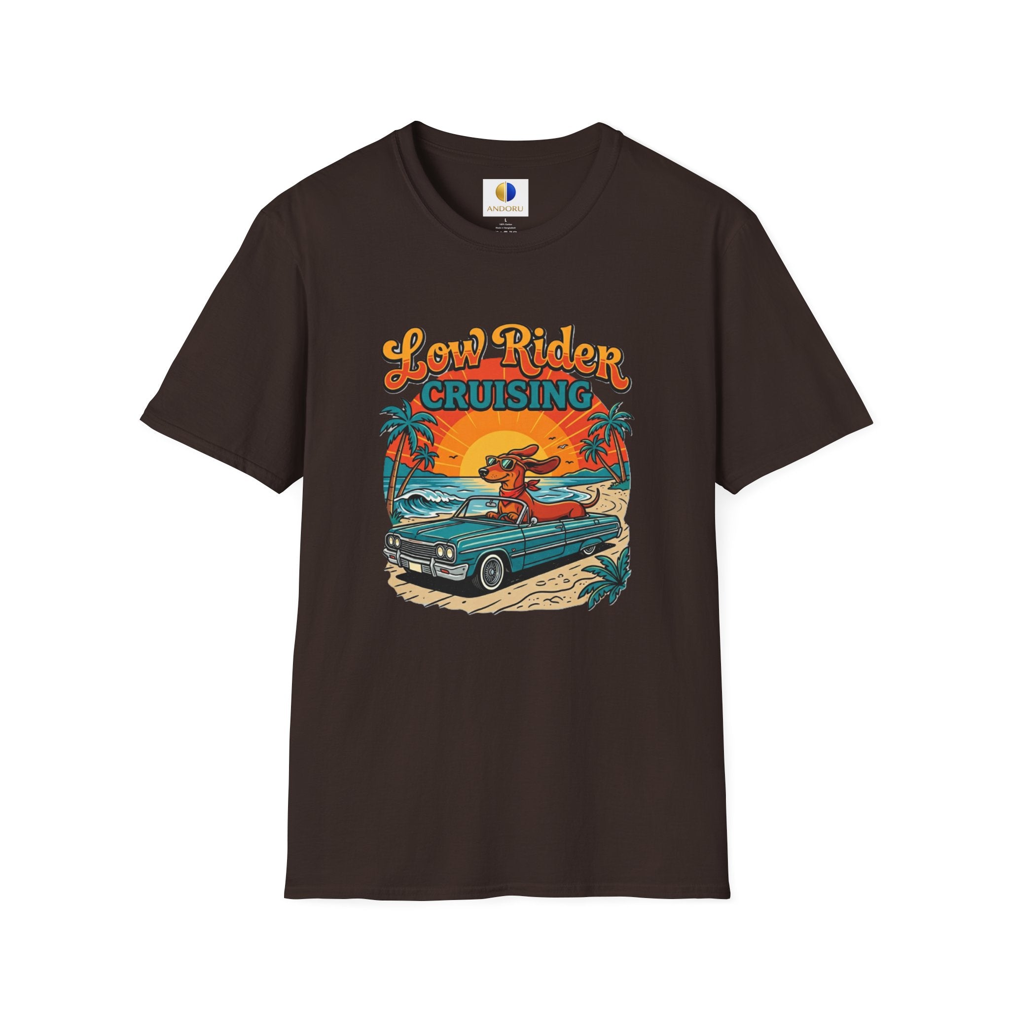 Low Rider Cruising T-Shirt — Retro Beach Car Sunset Tee