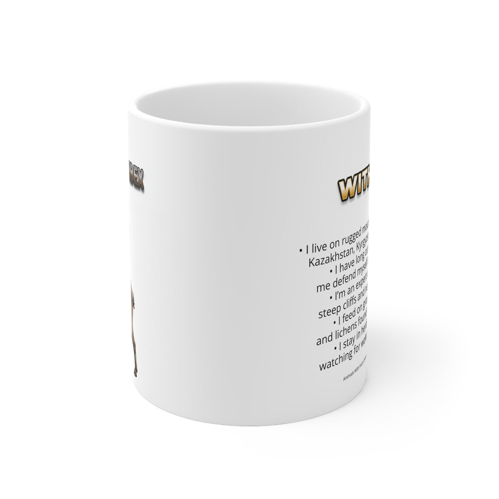 Siberian Ibex Coffee Mug – 11oz Ceramic Mug for Animals With Facts Series 2 Gifts