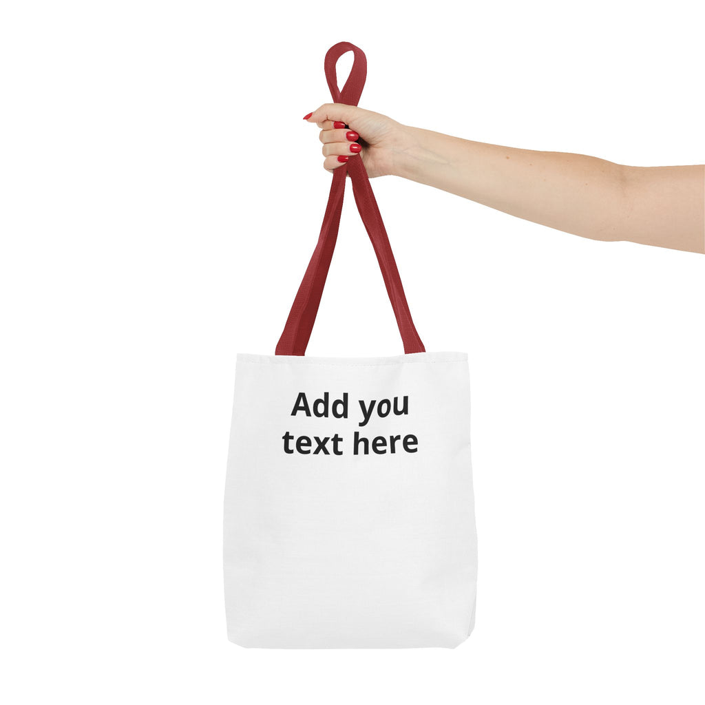 Personalized Tote Bag — Custom Text AOP Reusable Shopping Tote
