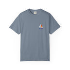 Sailboat Pocket T-Shirt — Colorful Minimal Nautical Tee