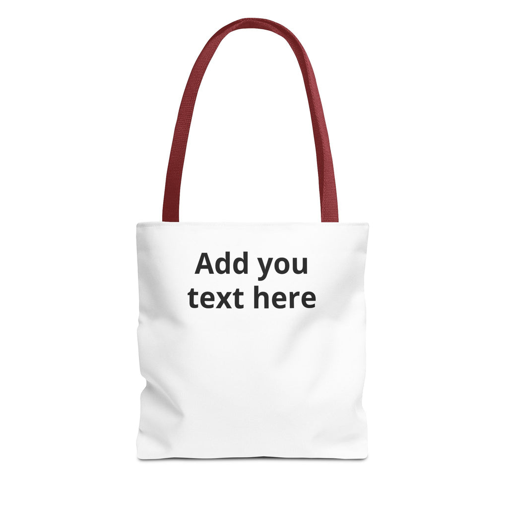 Personalized Tote Bag — Custom Text AOP Reusable Shopping Tote