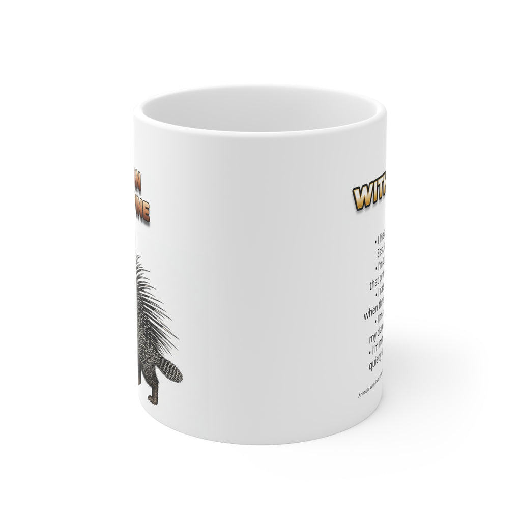 African Porcupine Coffee Mug – 11oz Ceramic Mug for Animals With Facts Series 1 Gifts