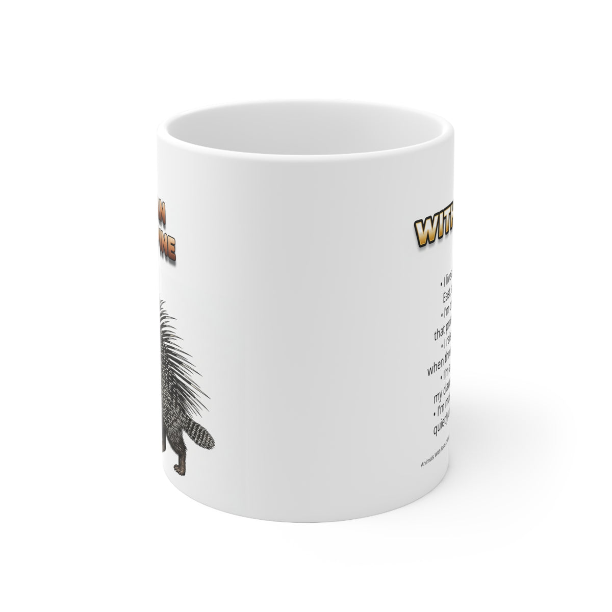 African Porcupine Coffee Mug – 11oz Ceramic Mug for Animals With Facts Series 1 Gifts