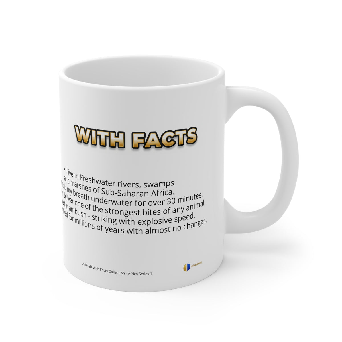 Nile Crocodile Coffee Mug – 11oz Ceramic Mug for Animals With Facts Series 1 Gifts