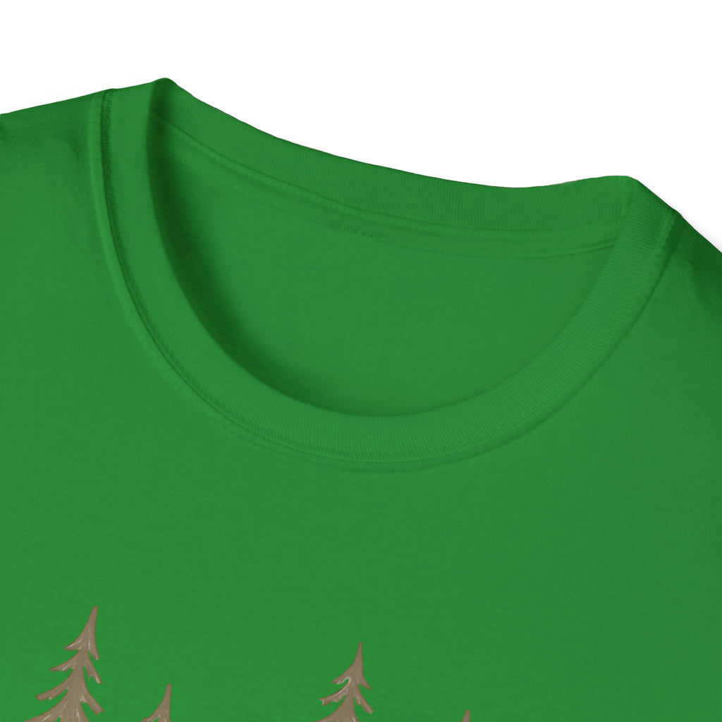 Camping Tent Tee — Minimal Lakeside Campfire Graphic T-Shirt