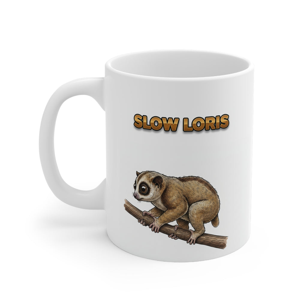 Slow Loris Coffee Mug – 11oz Ceramic Mug for Animals With Facts Series 2 Gifts