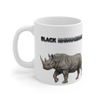 Black Rhinoceros Coffee Mug – 11oz Ceramic Mug for Animals With Facts Series 1 Gifts