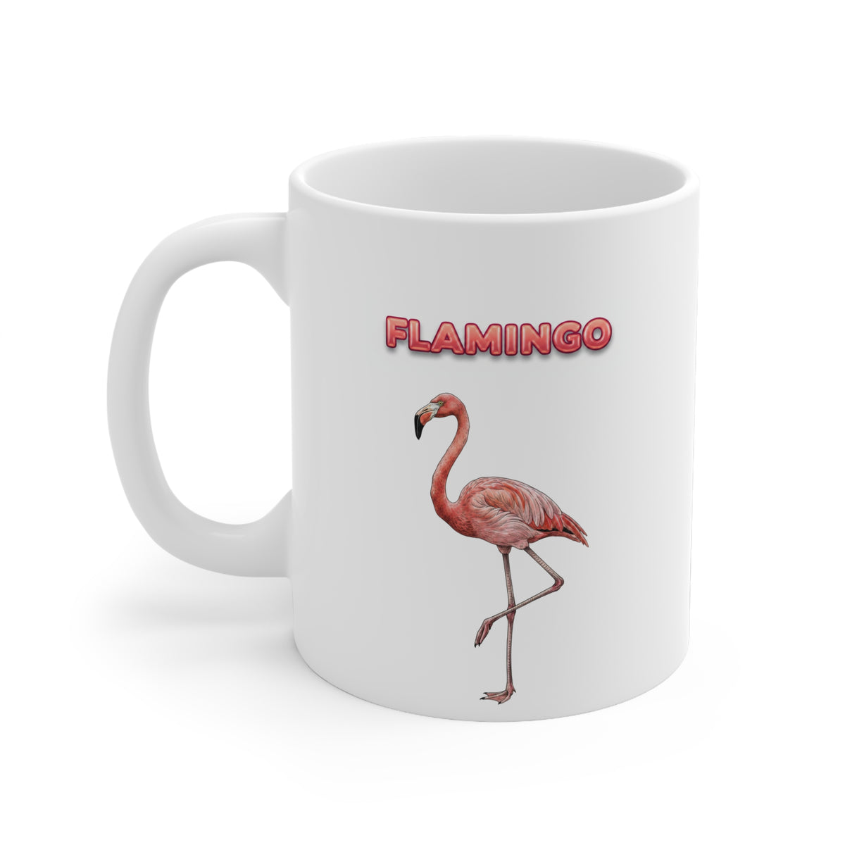 Flamingo Coffee Mug – 11oz Ceramic Mug for Animals With Facts Series 1 Gifts