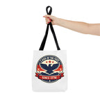Patriotic Eagle Tote Bag - "Land of the Free Since 1776" Americana Canvas Tote