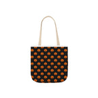 Halloween Pumpkin Black Pattern Canvas Tote Bag