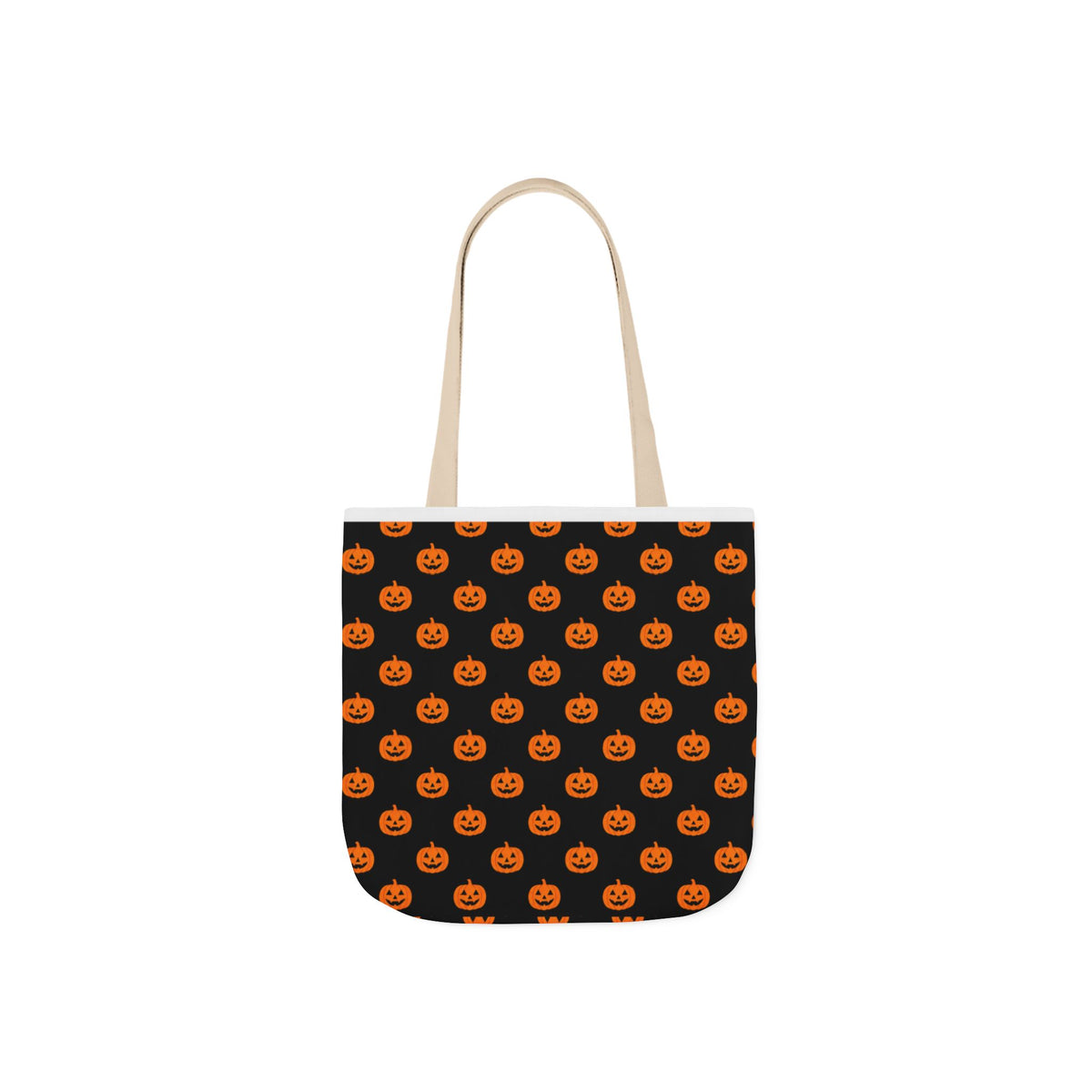 Halloween Pumpkin Black Pattern Canvas Tote Bag