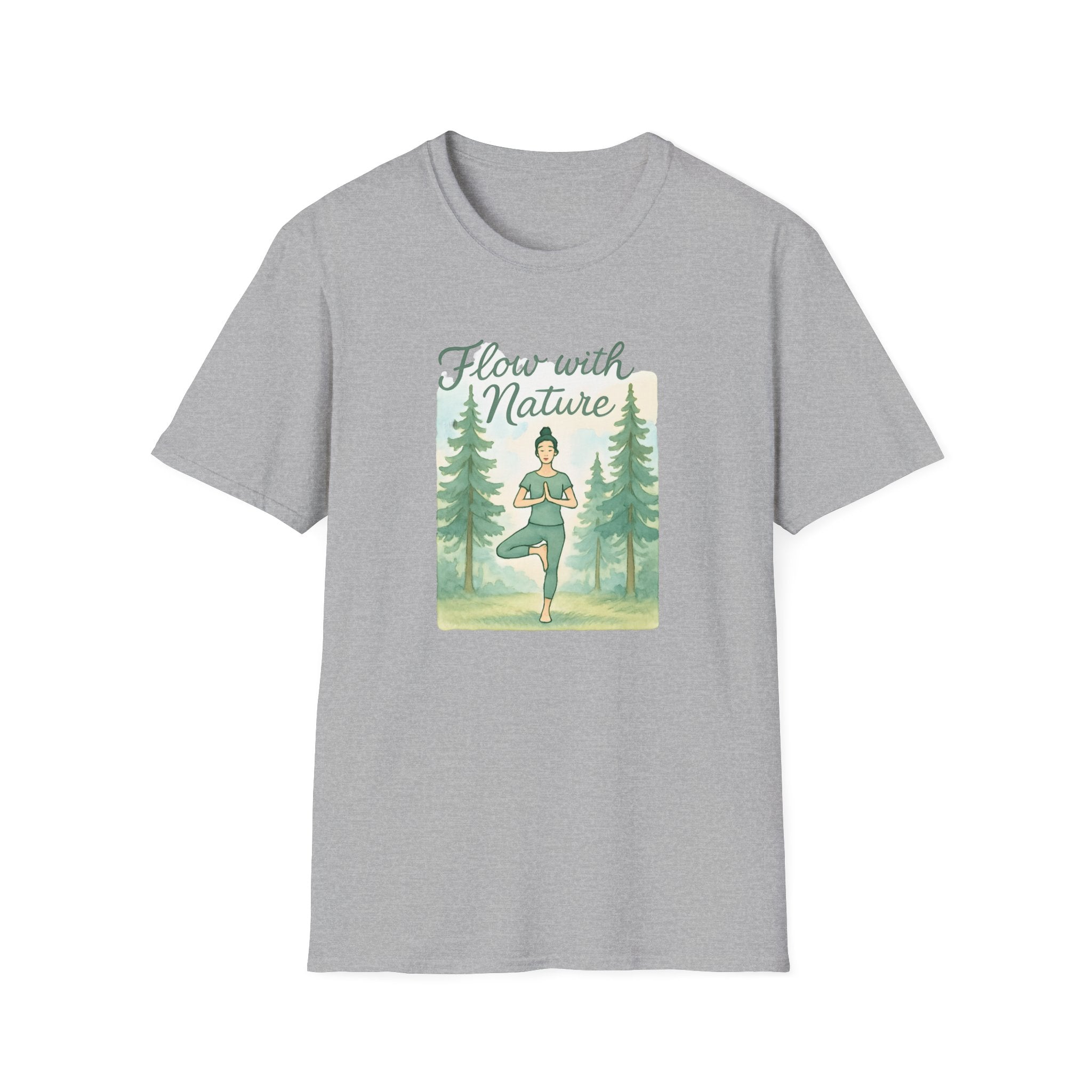 Flow With Nature T-Shirt — Yoga & Meditation Forest Tee