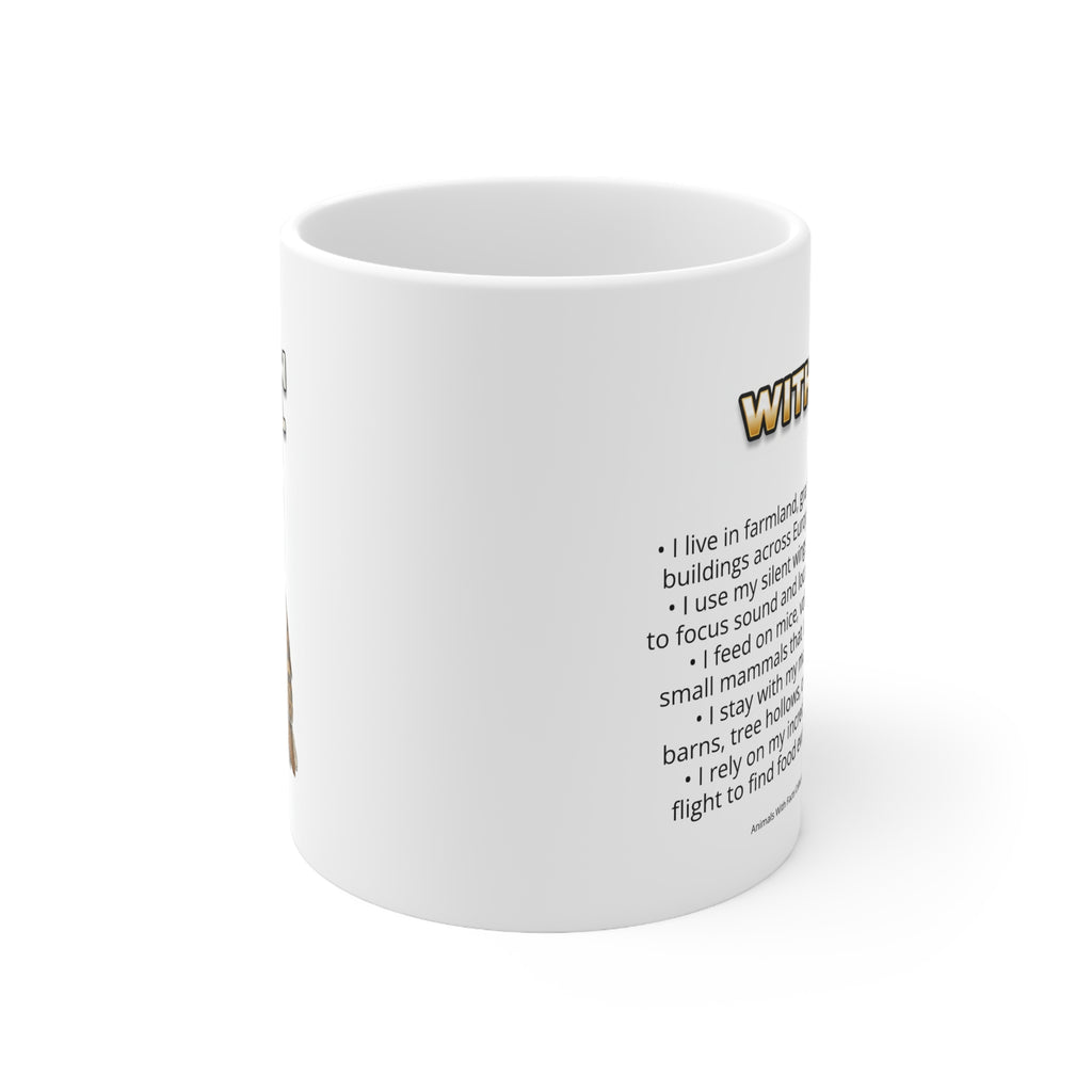 Barn Owl Coffee Mug – 11oz Ceramic Mug for Animals With Facts Series 3 Gifts
