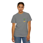 Palm Island Chest Tee — Minimal Tropical Graphic T-Shirt
