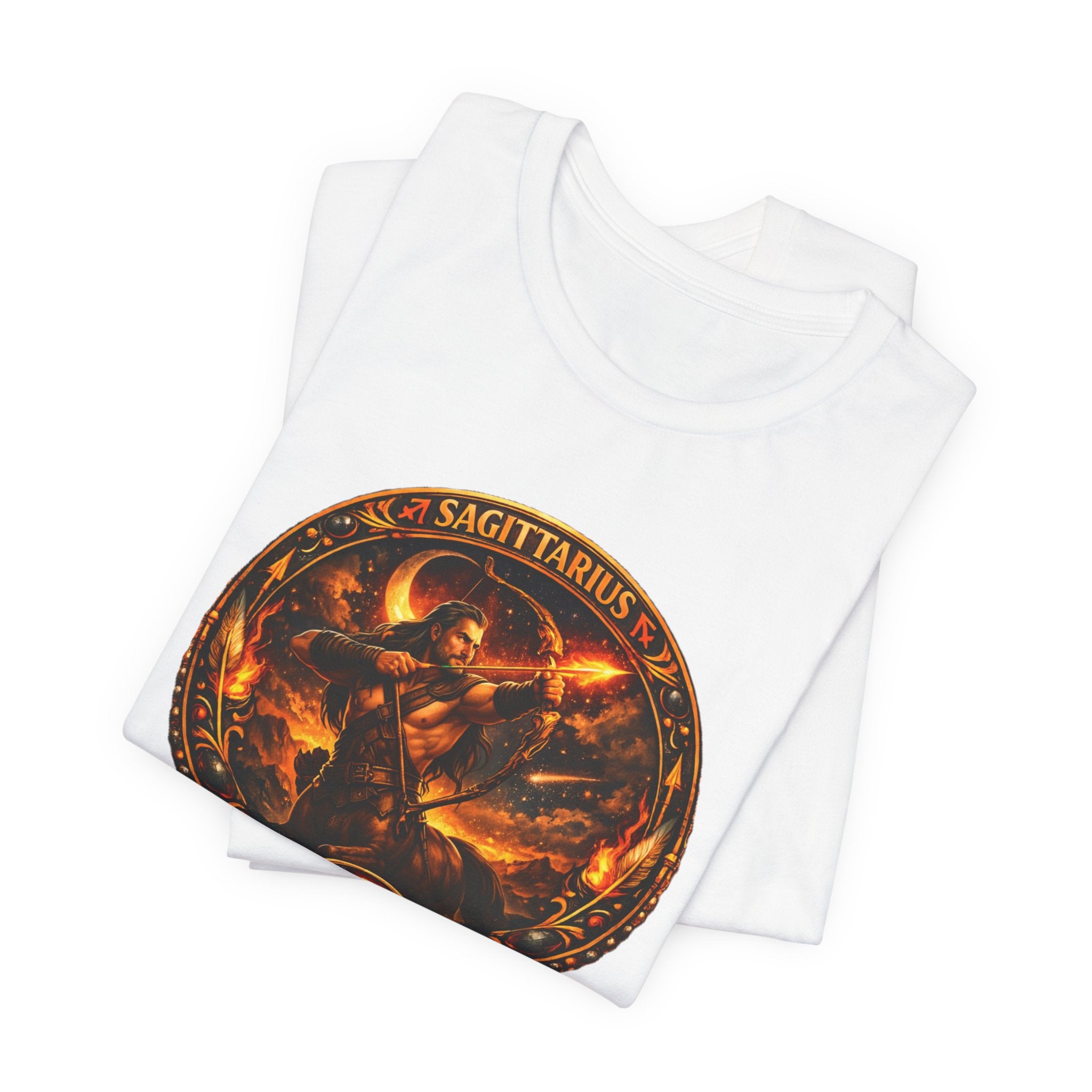 Sagittarius Zodiac Archer Tee — Fiery Astrological Sign Graphic T-Shirt