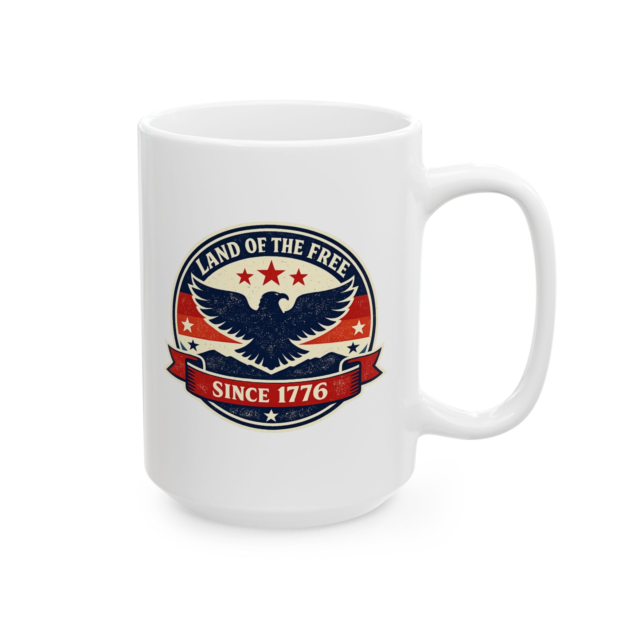Veteran Pride Ceramic Mug – Patriotic American Eagle Coffee Cup (11oz, 15oz)