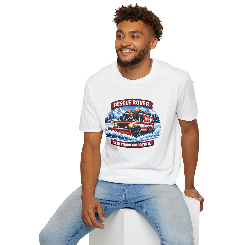 Rescue Rover T-Shirt — St. Bernard Mountain Rescue Truck Design