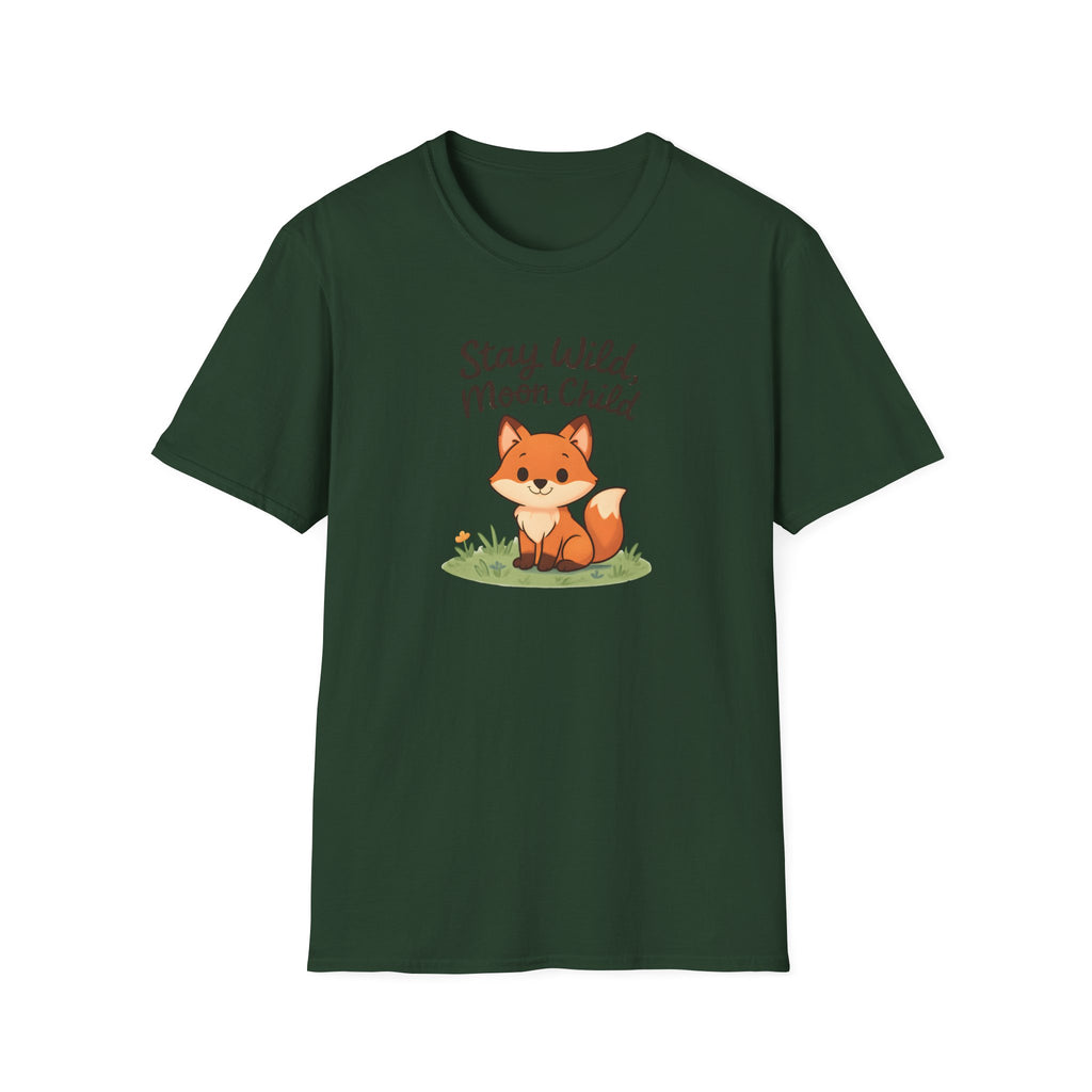 Stay Wild Moon Child Fox T-Shirt — Cute Woodland Animal Tee