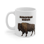 European Bison Coffee Mug – 11oz Ceramic Mug for Animals With Facts Series 3 Gifts