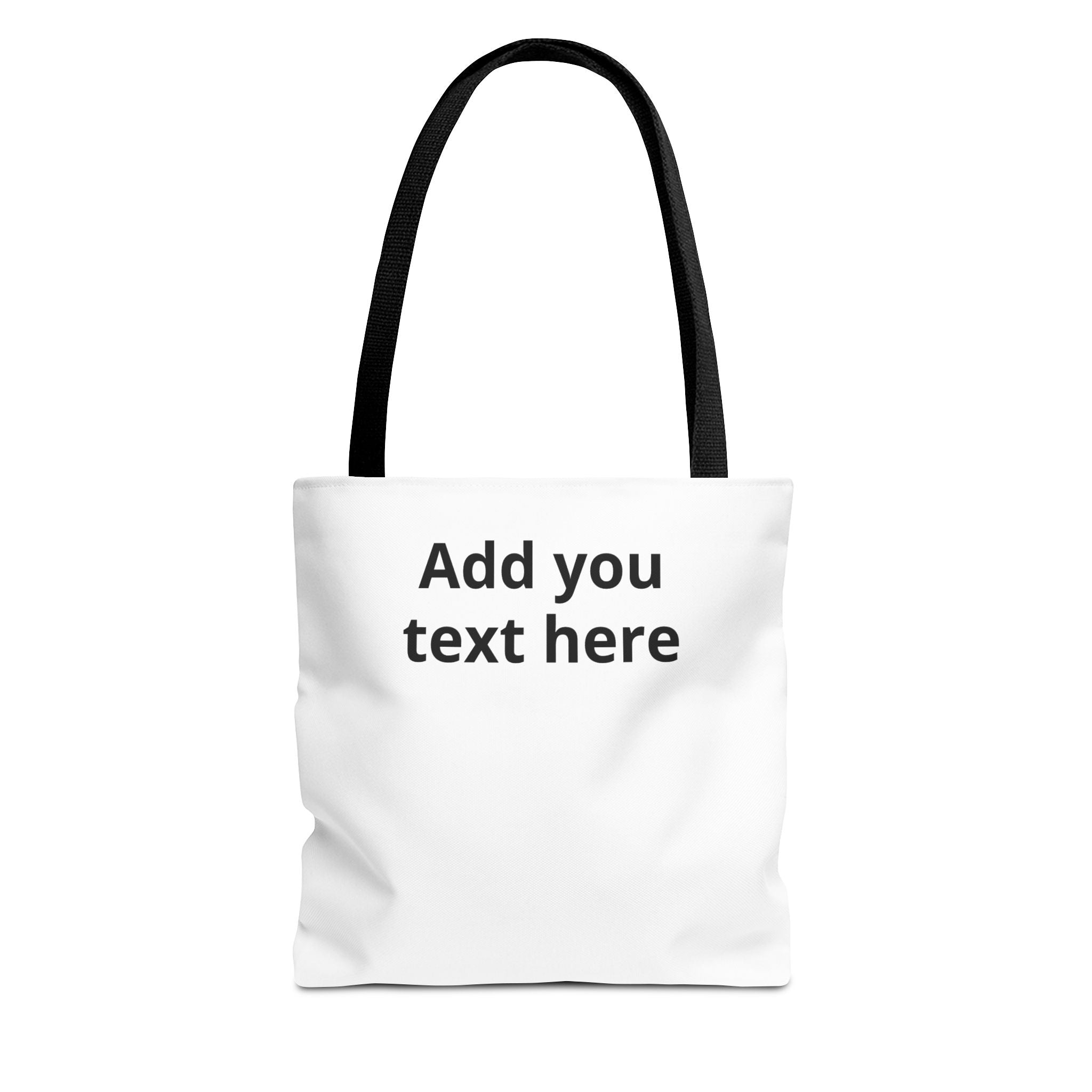Personalized Tote Bag — Custom Text AOP Reusable Shopping Tote